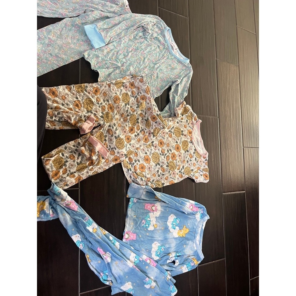 Girls Bamboo Bundle Size 4/5t Three Pajama Sets Six Pieces